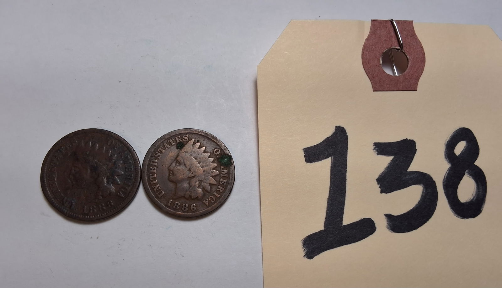 Lot of 2 Indian Head Small Cents - 1886 Type I (1 of 3)