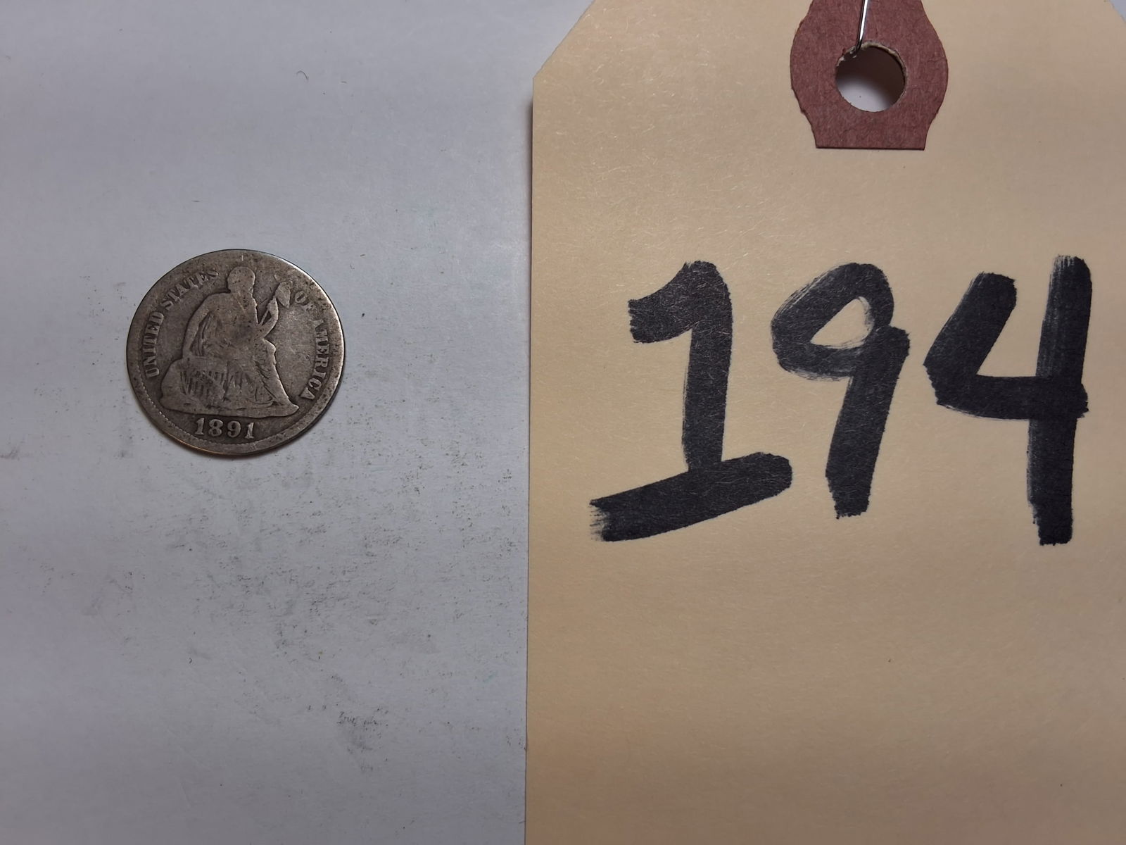 1891 D Seated Dime 10C (1 of 3)