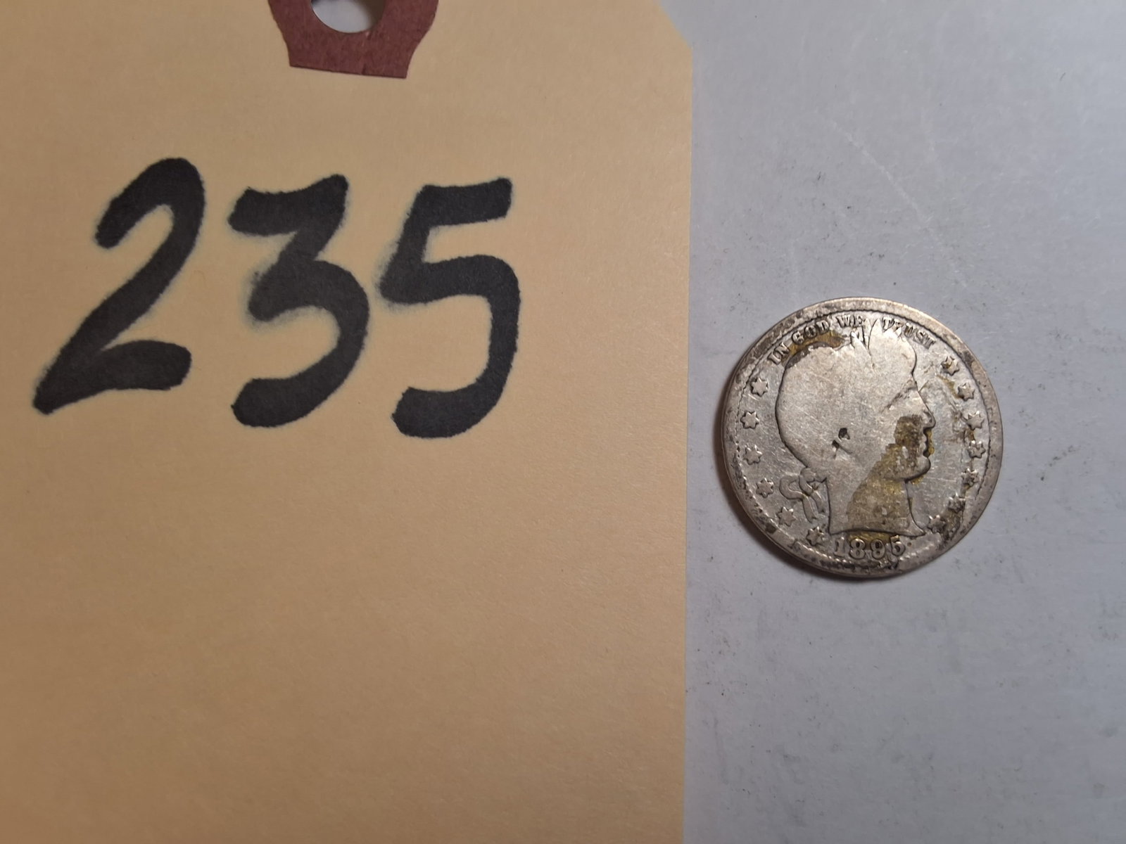 1895 S Barber Quarter 25 C: 1895 S Barber Quarter 25 C Condition All property is sold in "as is" condition and all sales are final. Teel Auctions and its consignor make no representations or warranties, express or implied, with 