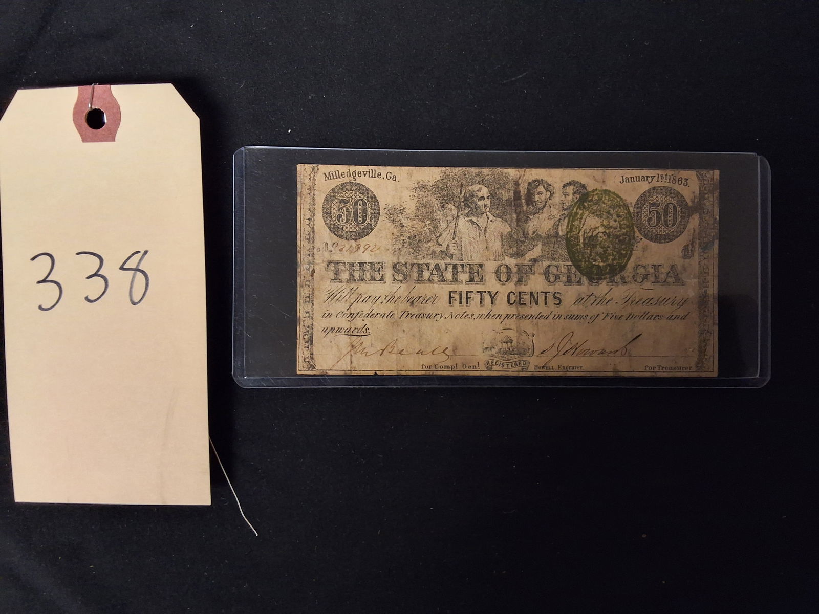 Confederate States Georgia 1863 50C Fractional Currency (1 of 3)