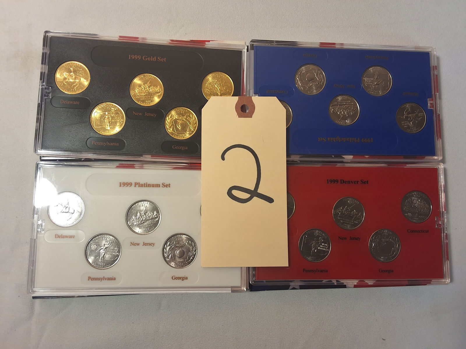 Lot of 4 1999 US Mint Quarter Collection (1 of 3)