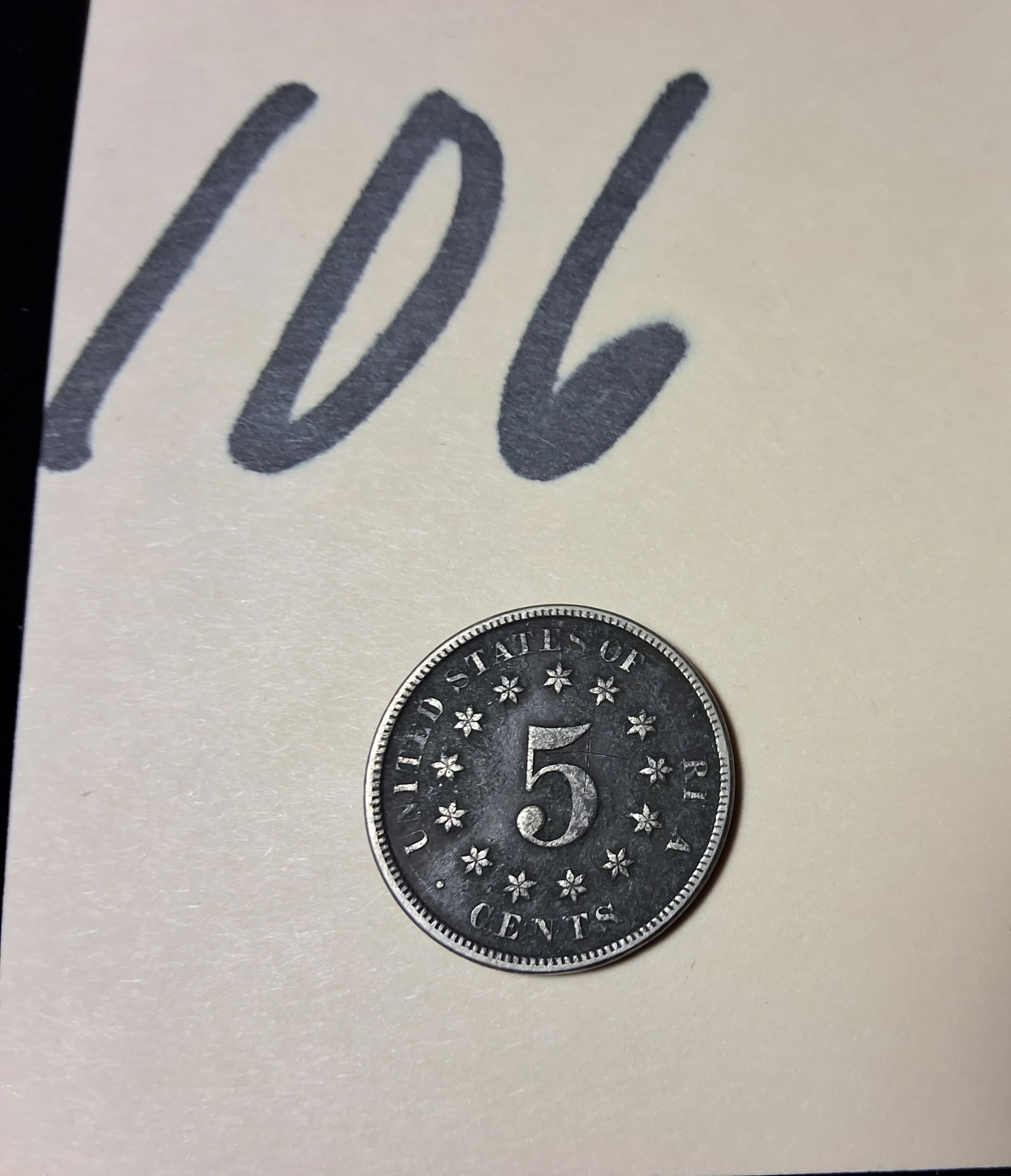 1872 Shield Nickel 5C (1 of 3)