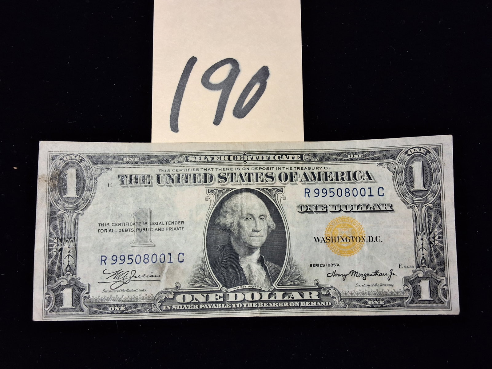 1935 A. North Africa Silver Certificate $1 Currency: 1935 A. North Africa Silver Certificate $1 Currency Condition All property is sold in "as is" condition and all sales are final. Teel Auctions and its consignor make no representations or warranties, 
