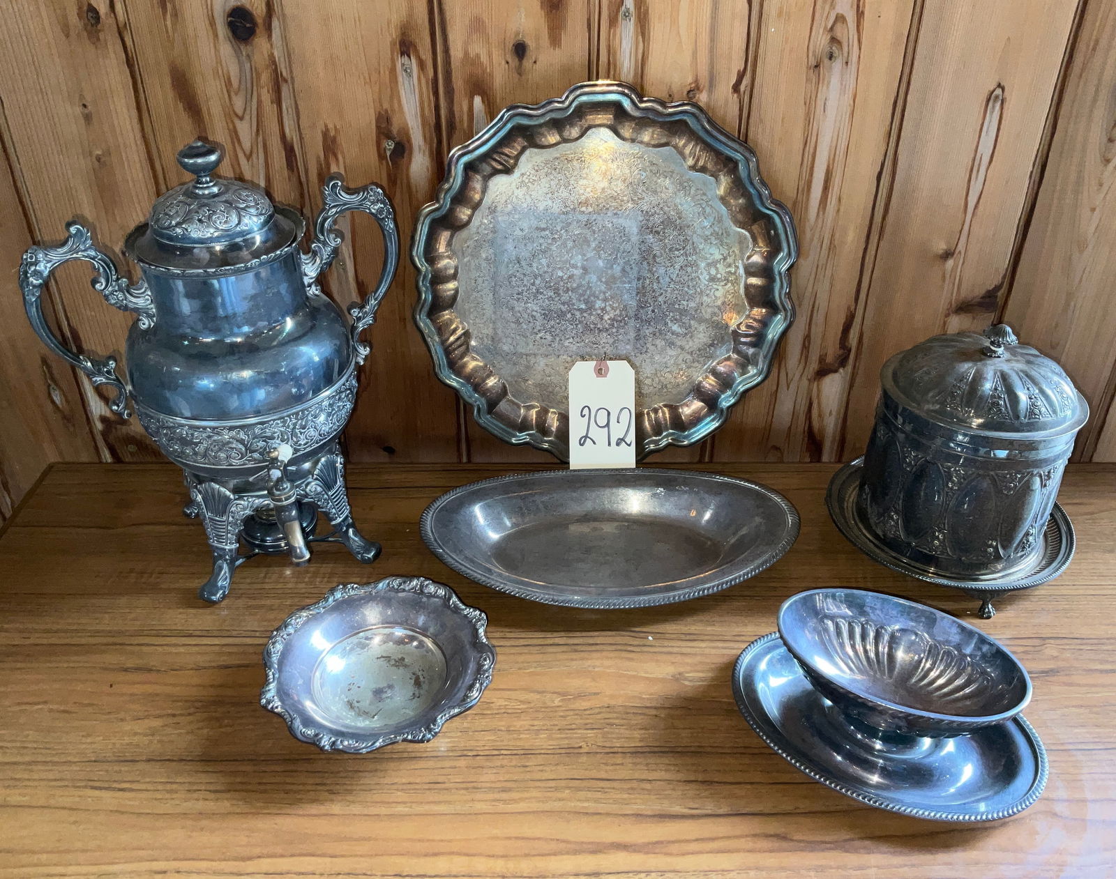 6 PC ASSORTED SILVER PLATE SERVING PIECES. (1 of 6)