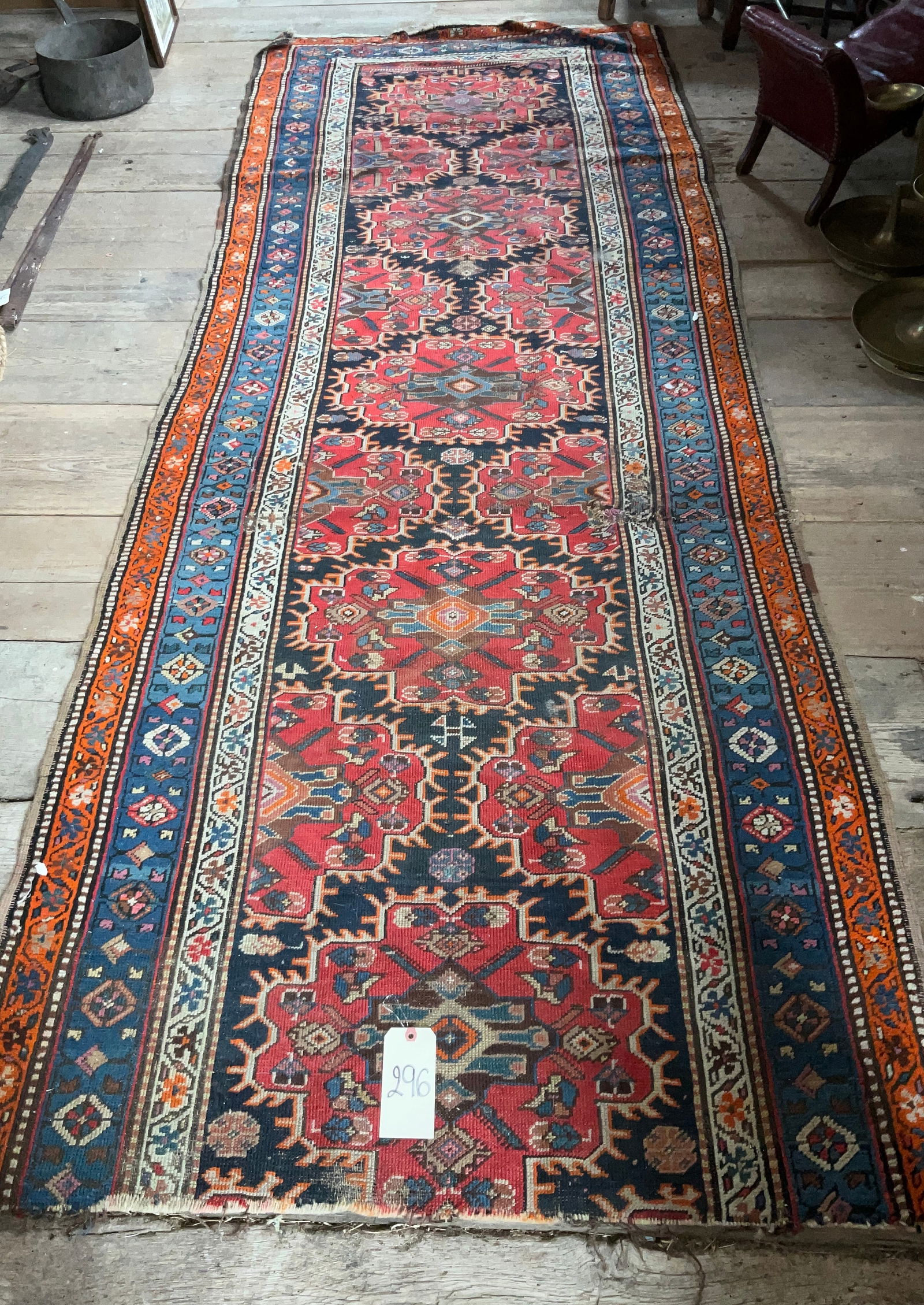 ANTIQUE PERSIAN HANDMADE RUNNER, AS IS. (1 of 6)