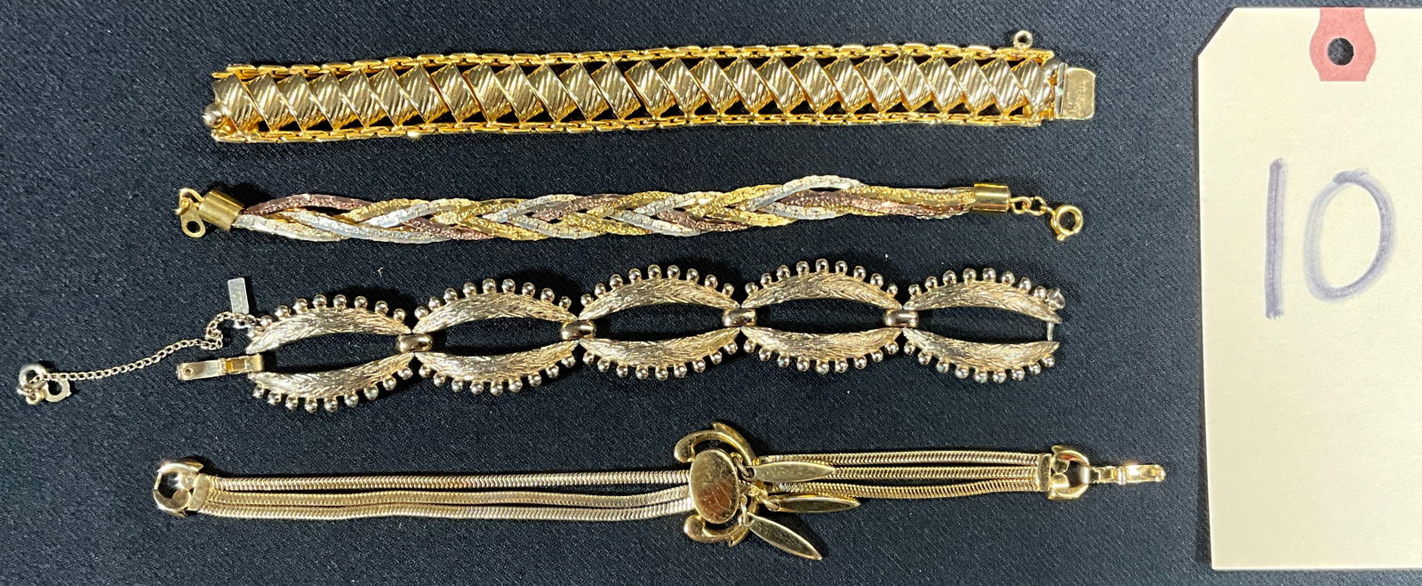 4 PC ASSORTED 7" BRACELETS FROM DE NICOLA, MONET, AND OTHERS. (1 of 3)