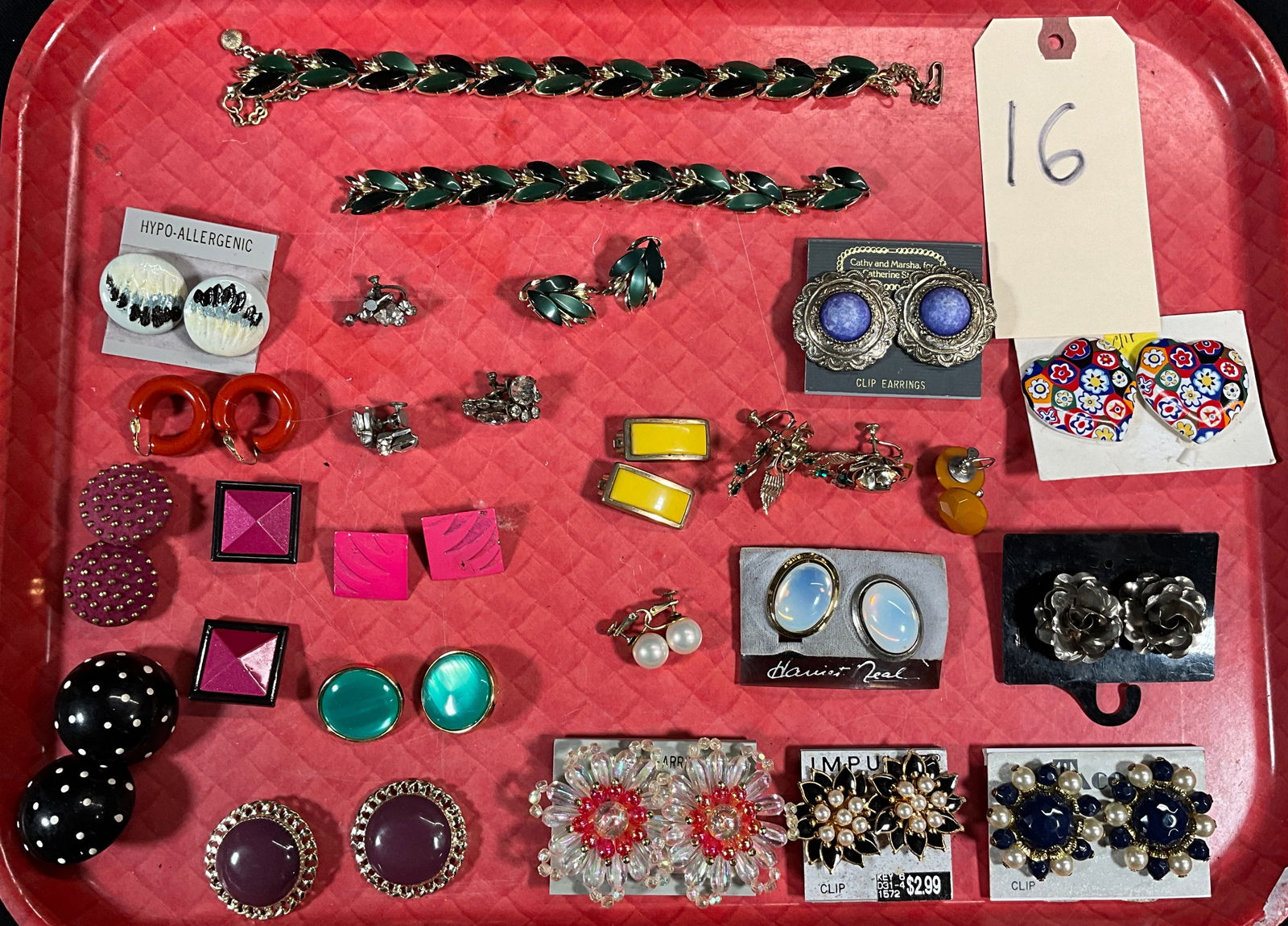 ASSORTED COPPER JEWELRY FROM RENOIR AND OTHERS. EARRINGS AND BRACELETS LOT. (1 of 3)