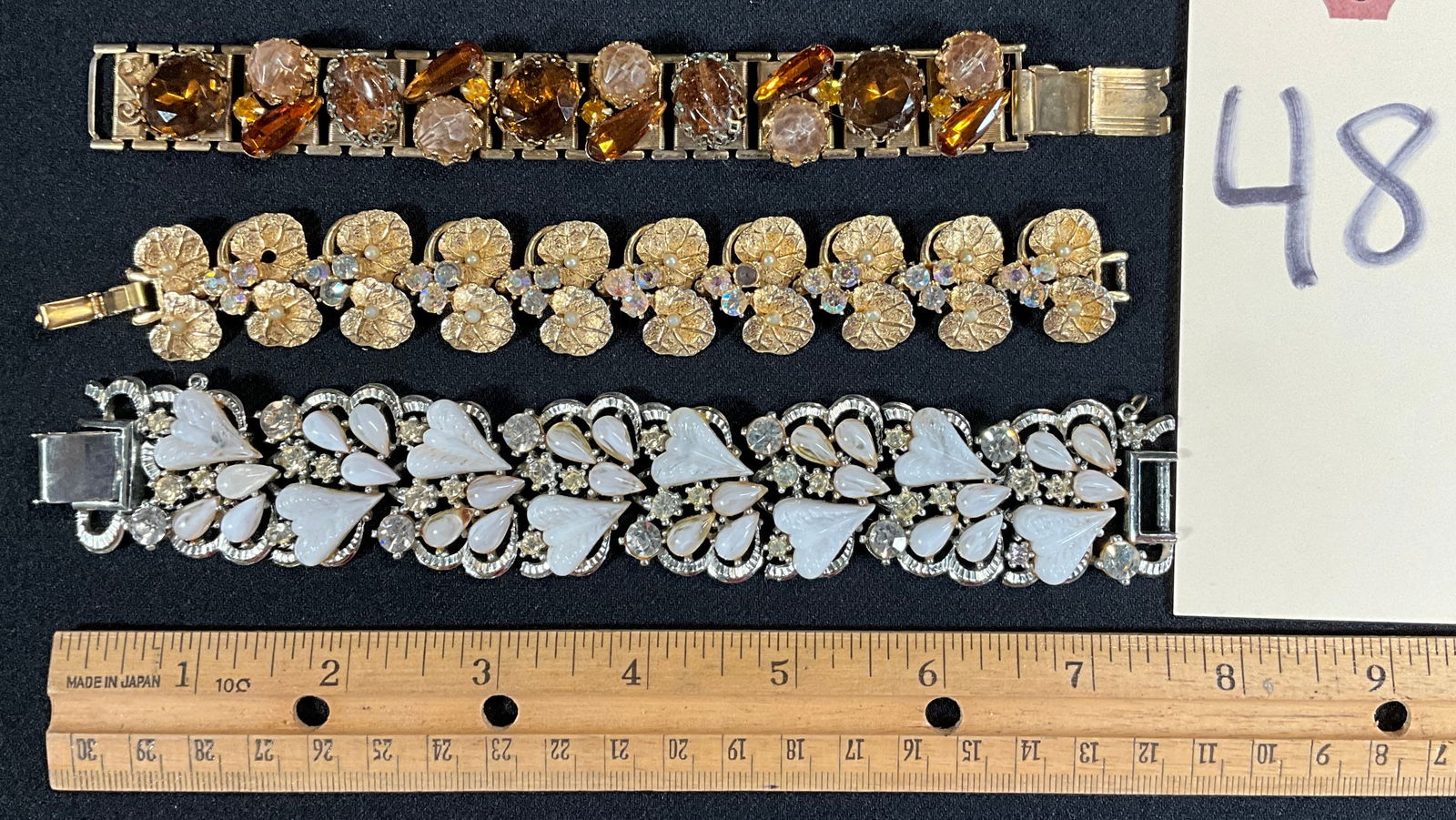 3 PC DECORATED ROUSSEAU AND OTHERS BRACELETS. (1 of 4)