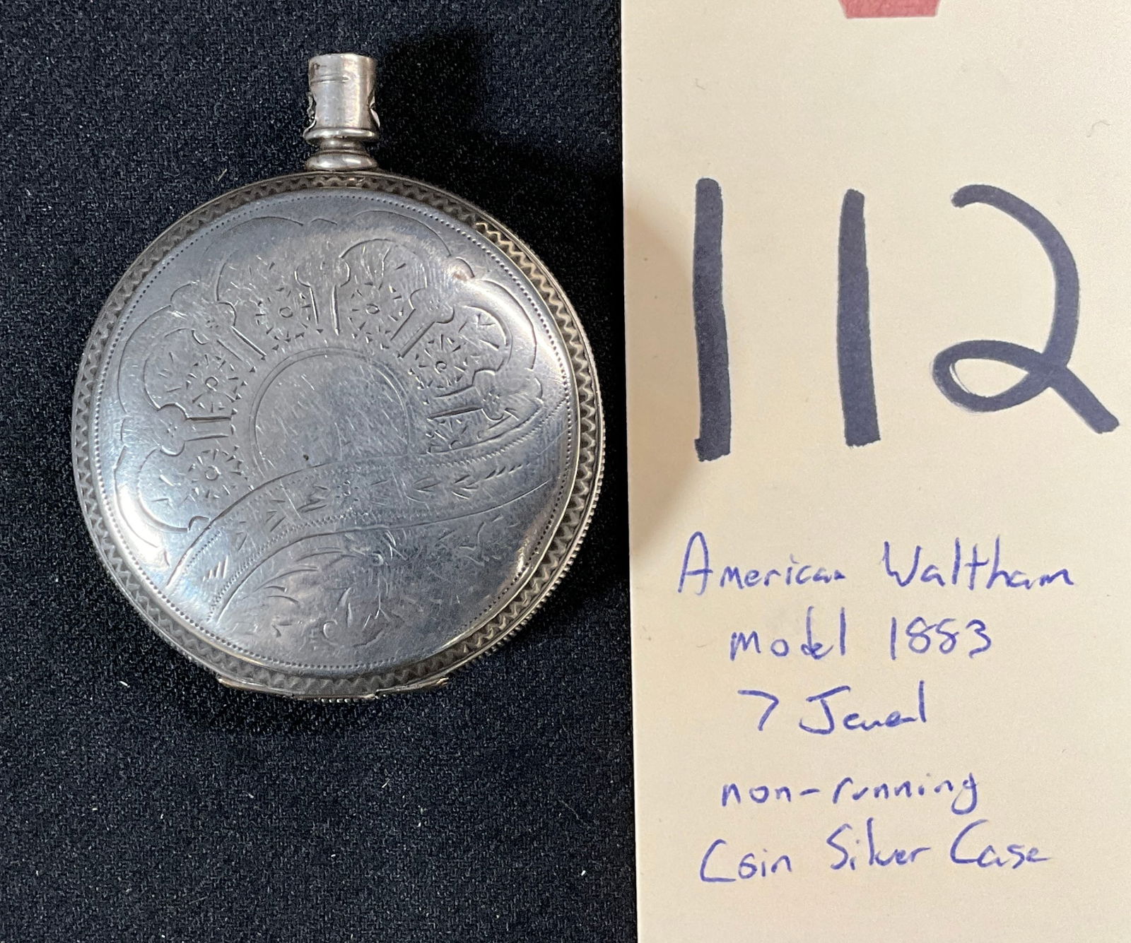 AMERICAN WALTHAM MODEL 1883 7 JEWEL NON RUNNING POCKET WATCH. (1 of 5)