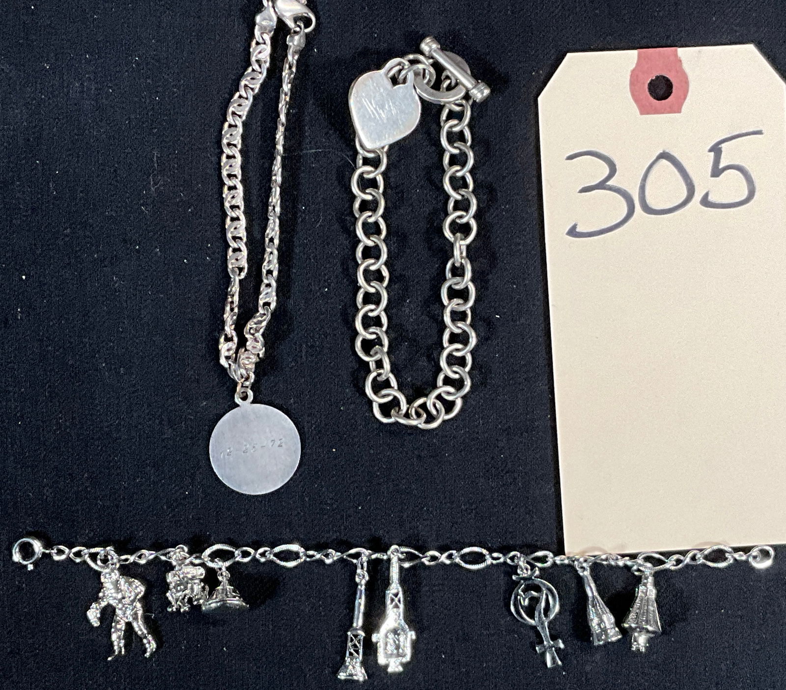 3 PC STERLING SILVER CHARM BRACELETS: 3 PC STERLING SILVER CHARM BRACELETS. TOTAL WEIGHT 63.62 GRAMS. Condition All property is sold in "as is" condition and all sales are final. Teel Auctions and its consignor make no representations or