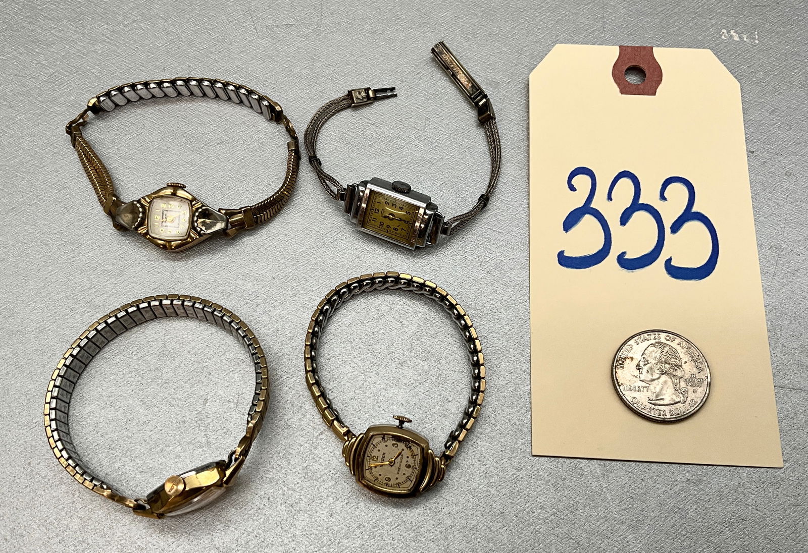 4 PC VINTAGE LADIES WATCHES, AS IS. (1 of 5)