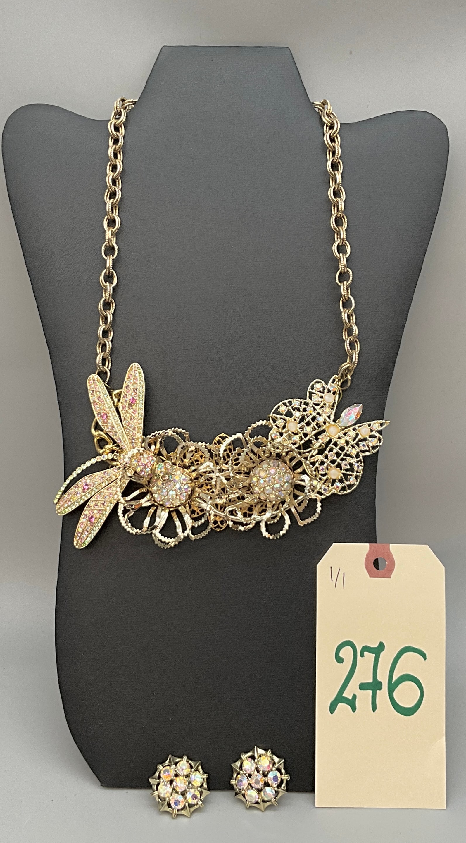 3 PC SARAH JANE SIGNED STATEMENT NECKLACE WITH EARRINGS. (1 of 3)