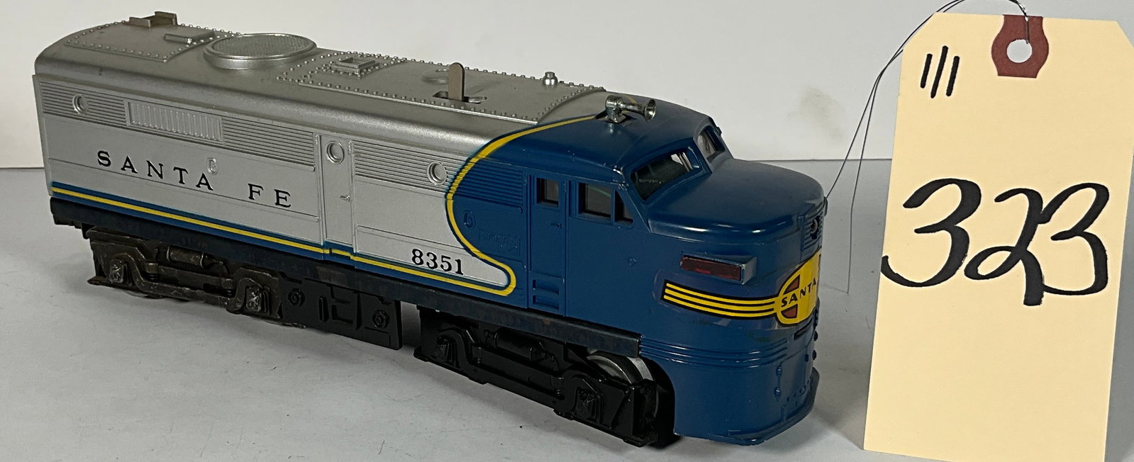 LIONEL 8351 SANTA FE DIESEL ENGINE.: LIONEL 8351 SANTA FE DIESEL ENGINE. Condition All property is sold in "as is" condition and all sales are final. Teel Auctions and its consignor make no representations or warranties, express or impli