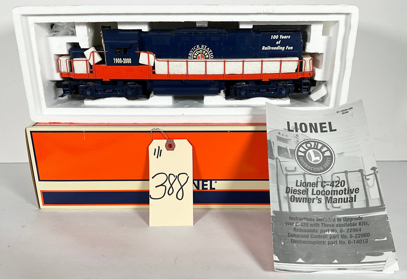 LIONEL C-420 DIESEL LOCOMOTIVE WITH BOX.: LIONEL C-420 DIESEL LOCOMOTIVE WITH BOX. Condition All property is sold in "as is" condition and all sales are final. Teel Auctions and its consignor make no representations or warranties, express or 