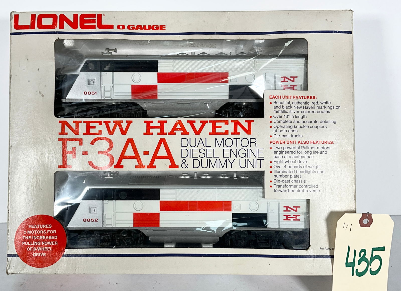 LIONEL NEW HAVEN F-3A-A DUEL MOTOR DIESEL ENGINE AND DUMMY UNIT WITH BOX. (1 of 4)