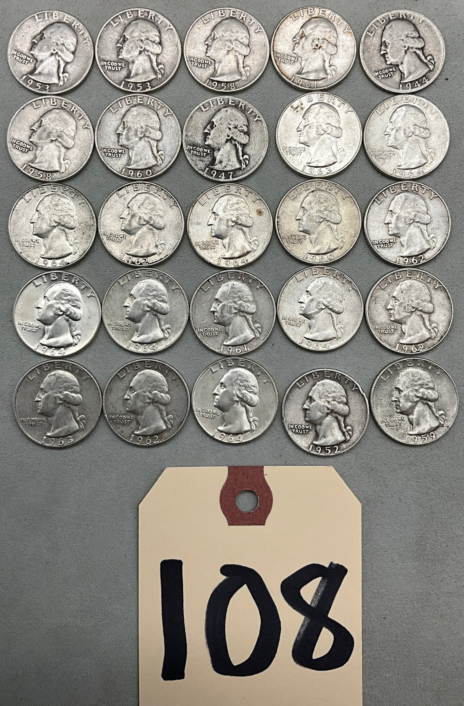 25-Coin Set of Silver Washington Quarters (1944�1964) (1 of 3)