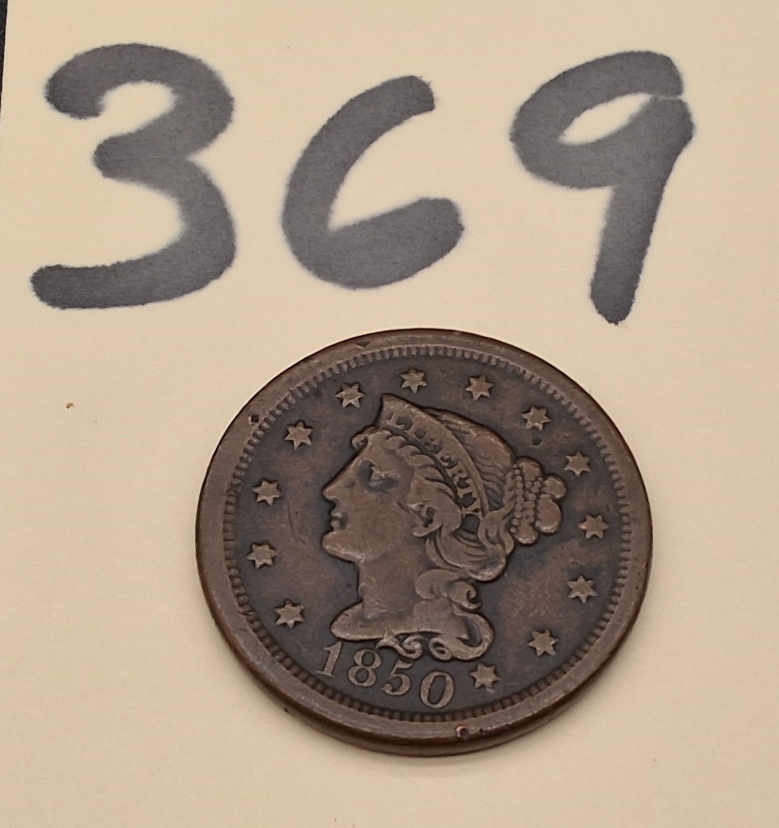 1850 Large Cent 1C (1 of 2)