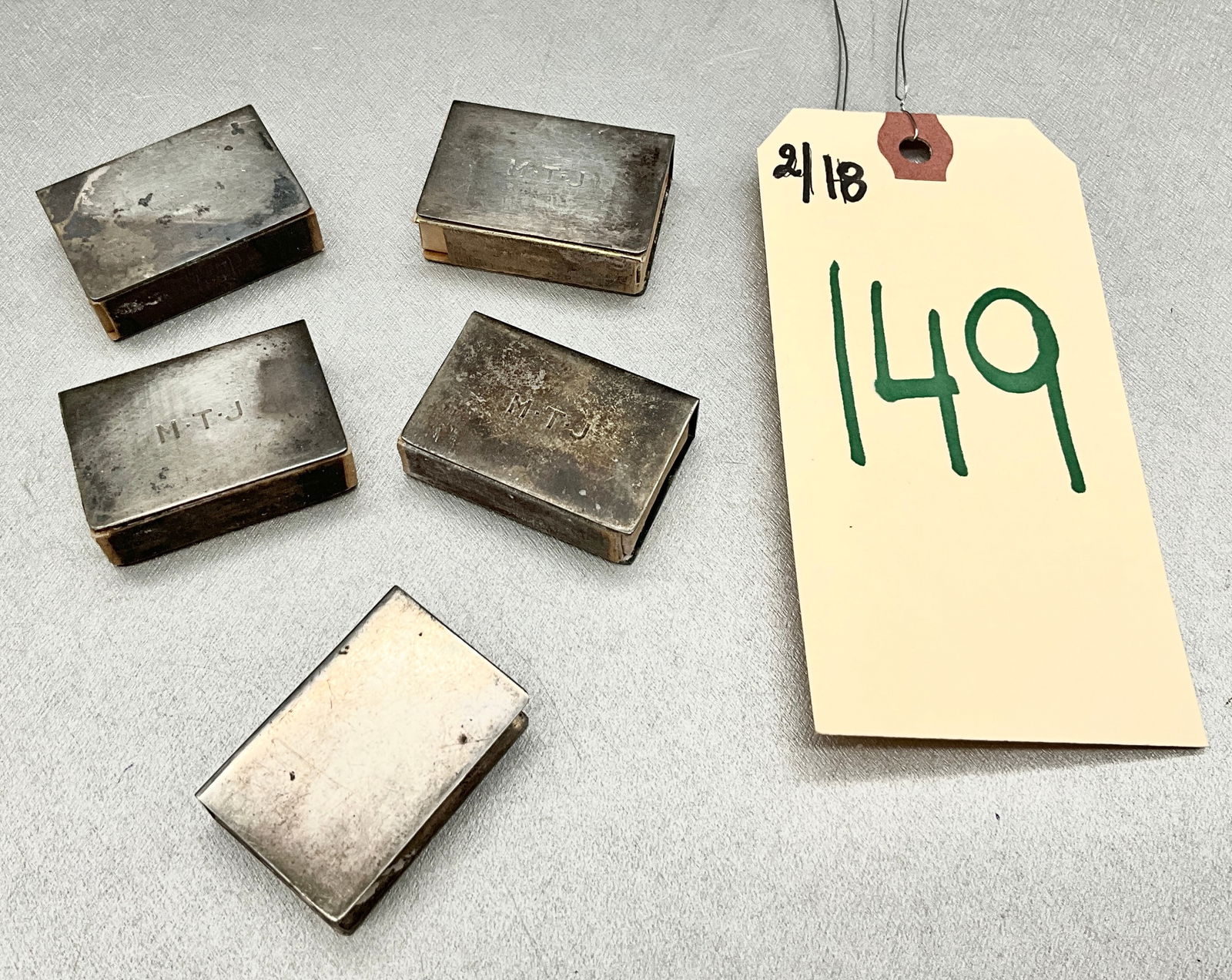 Tiffany sterling silver match holders. (1 of 3)