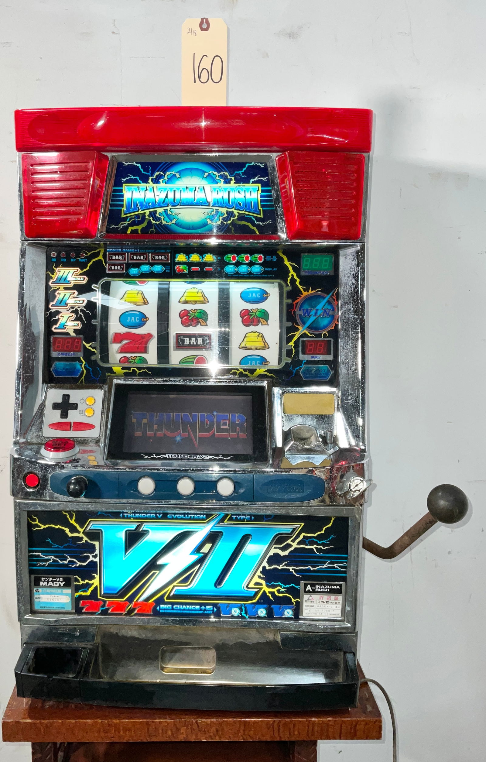 WorkingInazuma Rush Thunder Electronic slot machine. (1 of 6)