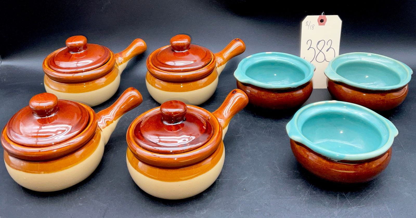 Assorted stoneware soup bowls. (1 of 2)