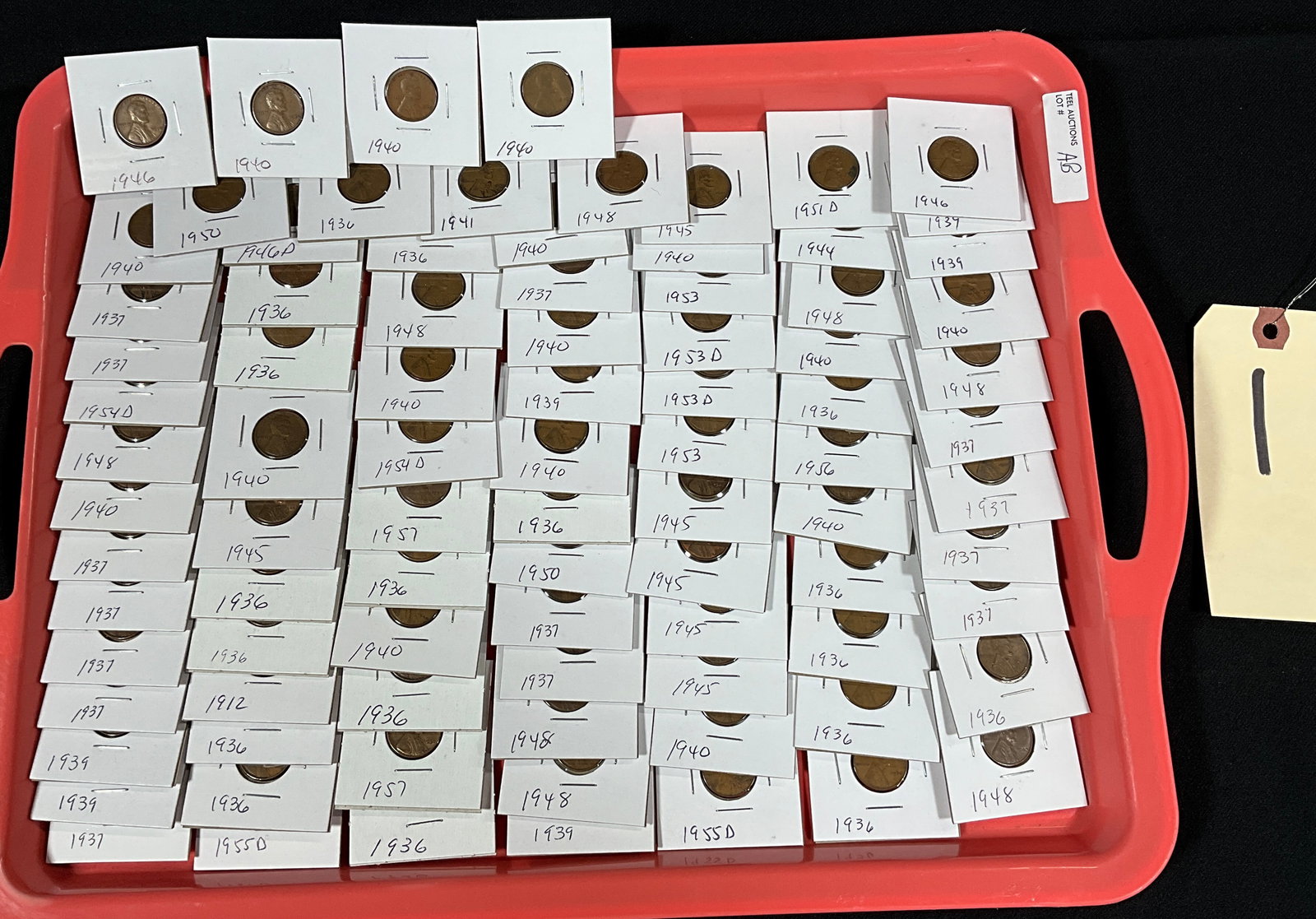 LARGE LOT OF ASSORTED WHEAT PENNIES. (1 of 4)