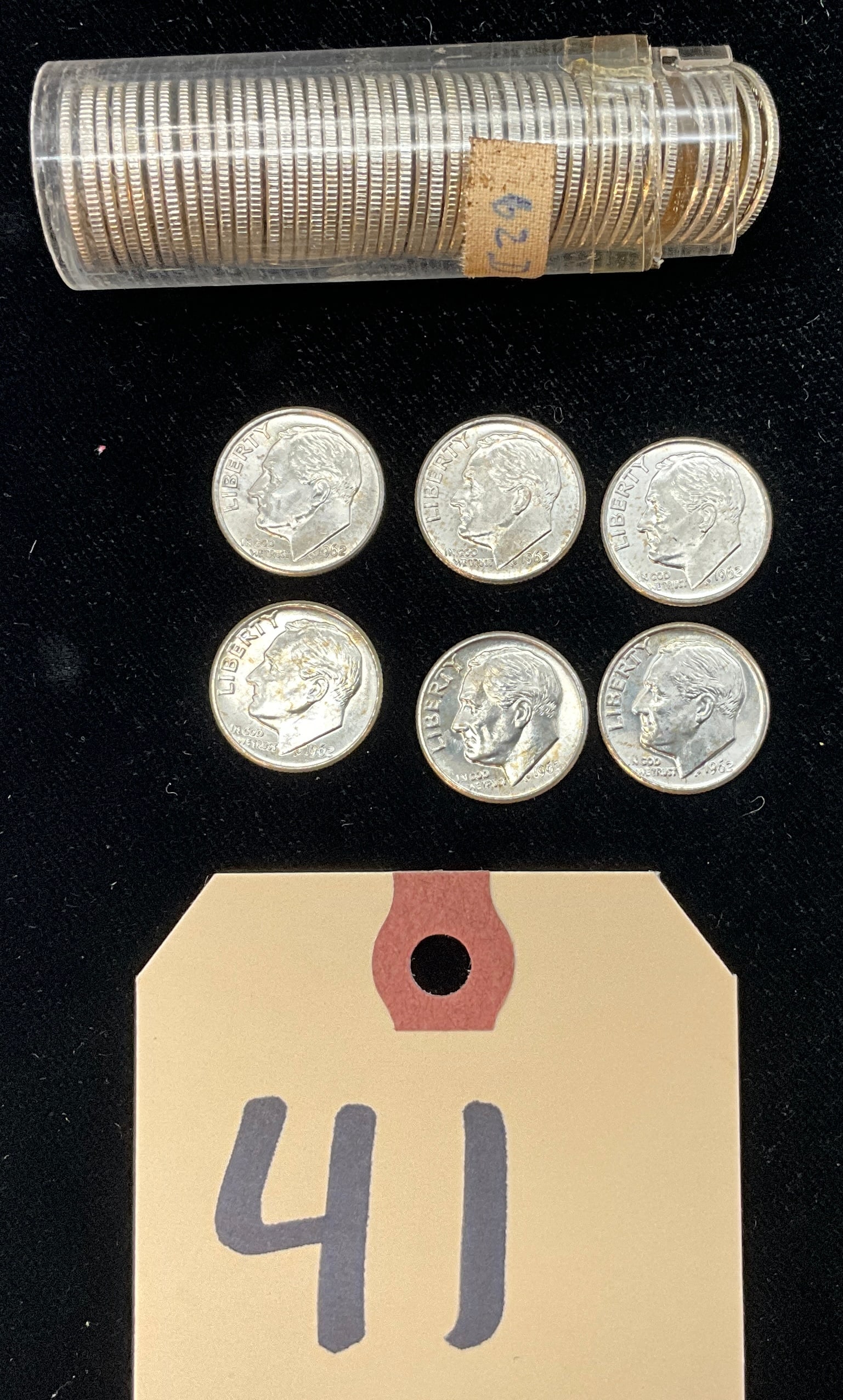 50 PC 1962-D SILVER DIMES (1 of 3)