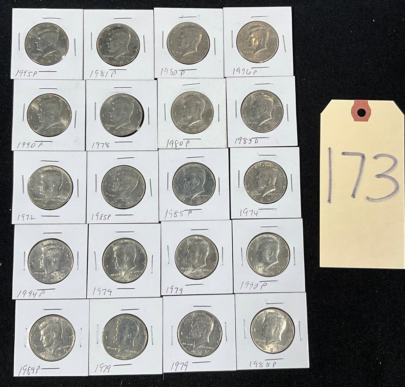 20 PC ASSORTED YEAR KENNEDY HALF DOLLARS. (1 of 3)