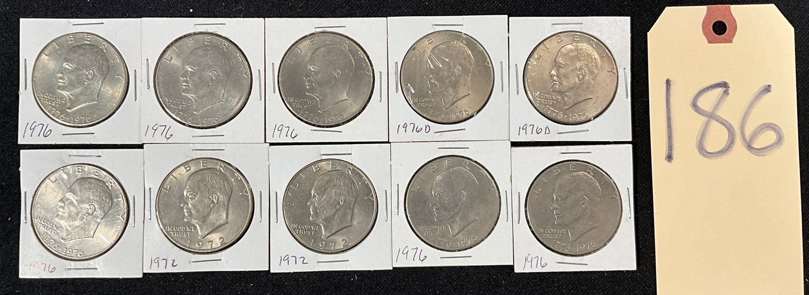 10 PC 1976 EISENHOWER DOLLAR COINS. (1 of 2)