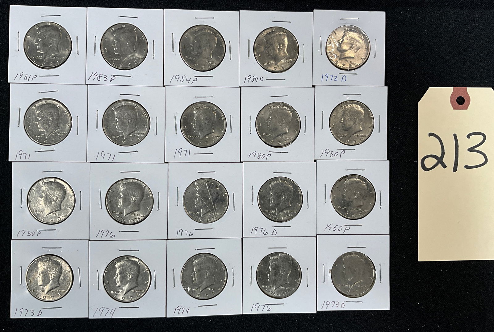 20 PC ASSORTED YEAR KENNEDY HALF DOLLARS. (1 of 2)