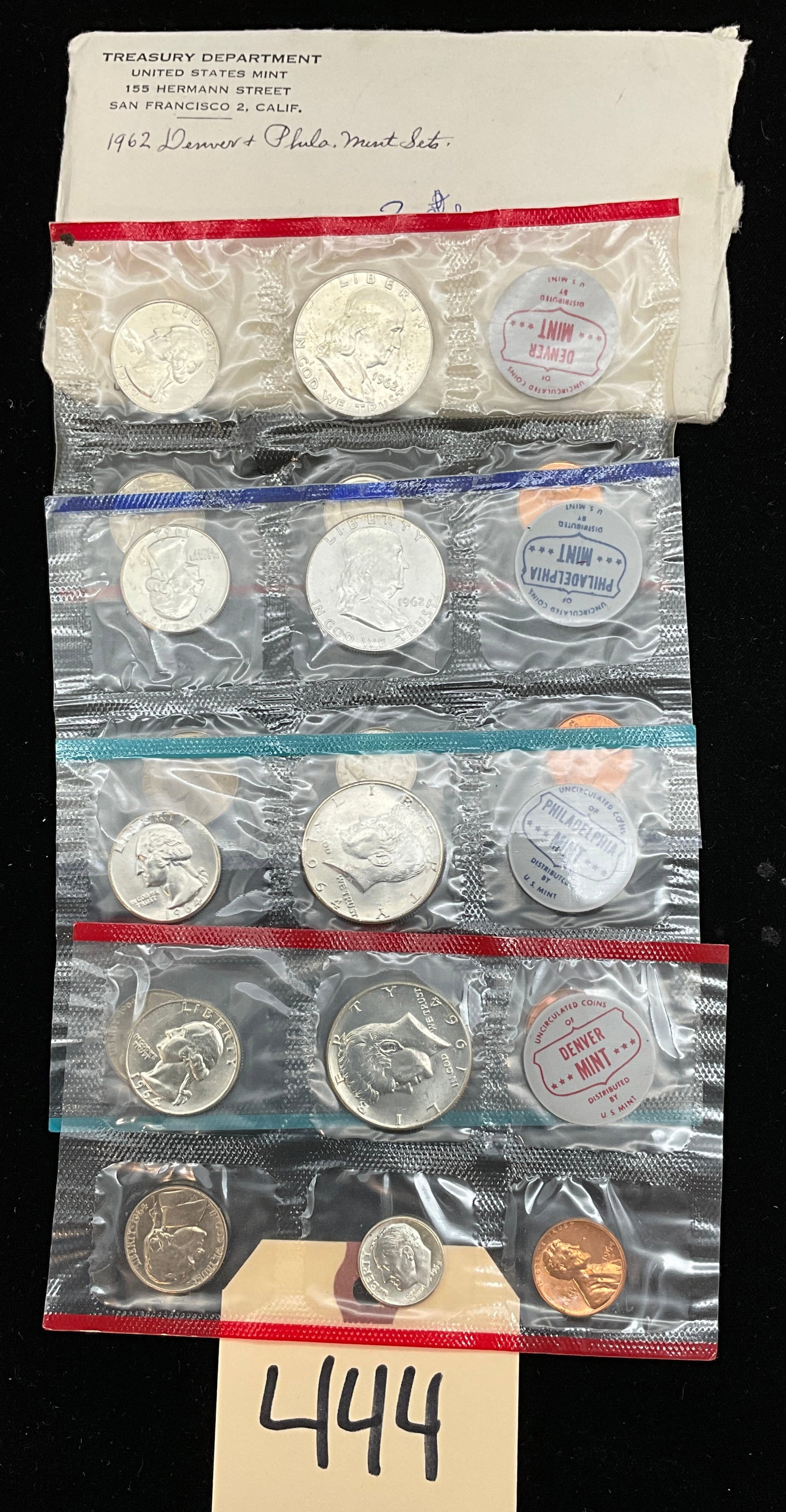 4 PC ASSORTED DENVER AND PHILADELPHIA MINT SILVER MINT SETS. (1 of 5)