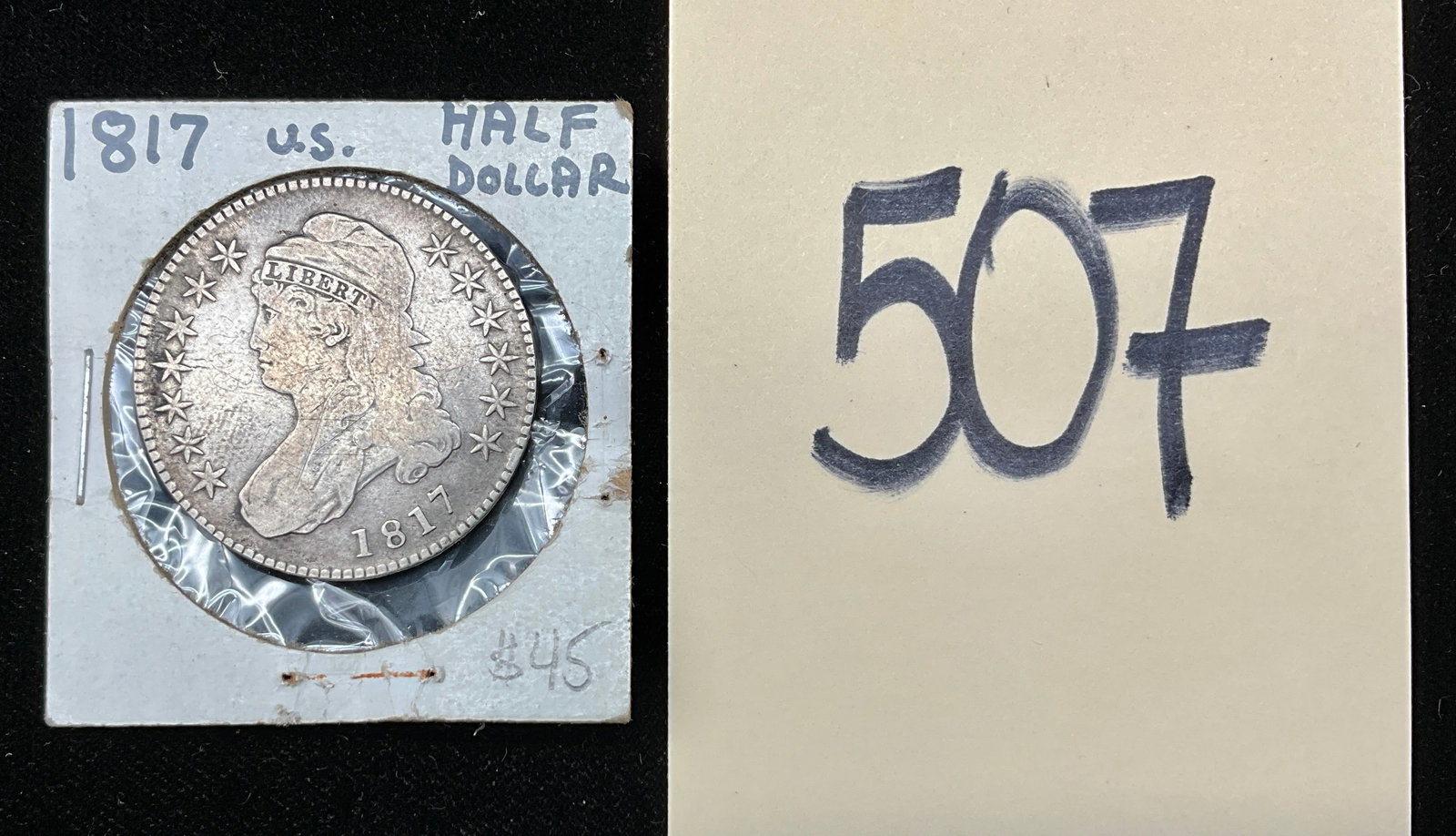 1817 CAPPED BUST SILVER HALF DOLLAR. (1 of 3)