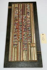 SIGNED MIXED MEDIA FRAMED ARTWORK.