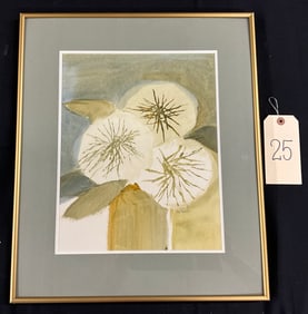 SIGNED SAN SOUCIE WATER MEDIA PAINTING. AWSNWS 1998, FRAMED. MEASURES 16" X 19".