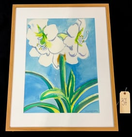 SIGNED PENNY ROSS WATERCOLOR IN FRAME.