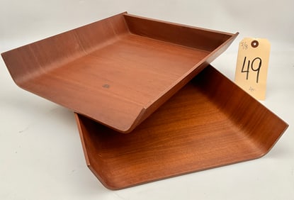 KNOLL INTERNATIONAL MID CENTURY DESK ORGANIZER TRAYS/BOXES.