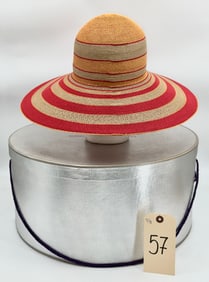 PATRICIA UNDERWOOD LADIES HAT WITH BERGDORF GOODMAN HAT BOX.