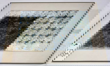 SIGNED NED HOSKINS PAINTING ON PAPER DATED 1977.