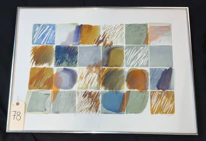 PAT SAN SONCIE SIGNED WATERCOLOR IN FRAME ENTITLED "WEED PATCH".