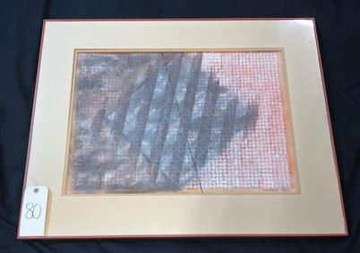 SIGNED NED HOSKINS PAINTING IN FRAME.