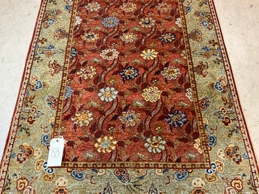 HANDMADE PERSIAN TABRIZ ORIENTAL RUNNER.
