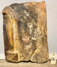 20" X 29" HEAVY RUSTIC ART POTTERY WALL HANGING PLAQUE.