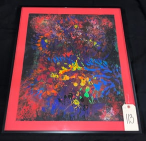 DAVE FRANCIS SIGNED LIMITED EDITION "COSMIC CREATION" FRAMED PRINT.