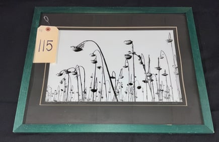 SIGNED J RUMBOLO SILVER GELATIN PRINT ENTITLED "SUNFLOWER BLUES".