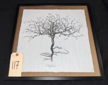 BALEFSAN BOTANNICAL PRINT IN FRAME.