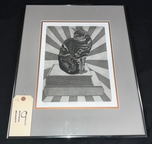 P. DONOHUE SIGNED LIMITED EDITION PRINT ENTITLED "BEYOND WORDS" IN FRAME.