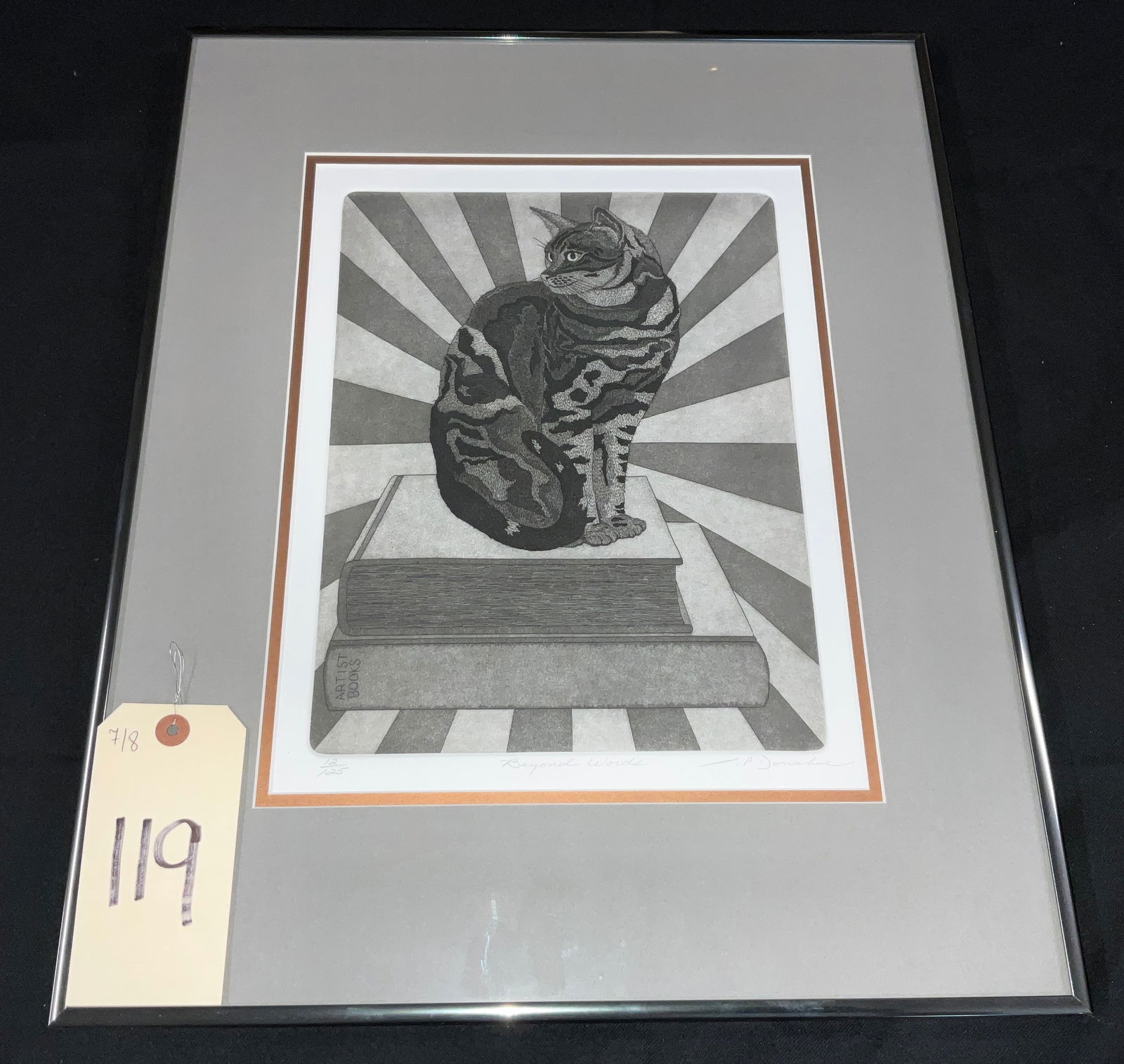 P. DONOHUE SIGNED LIMITED EDITION PRINT ENTITLED "BEYOND WORDS" IN FRAME. (1 of 4)
