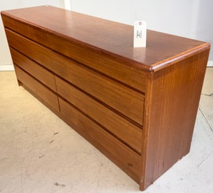NORDISK ANDELS-EKSPORT MID-CENTURY MODERN CHEST OF DRAWERS, AS IS.