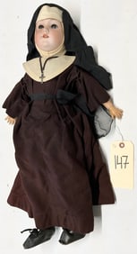 VINTAGE ARMAD MARSEILLE PORCELAIN HEAD JOINTED DOLL.