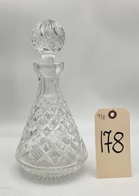 WATERFORD CRYSTAL DECANTER WITH STOPPER.