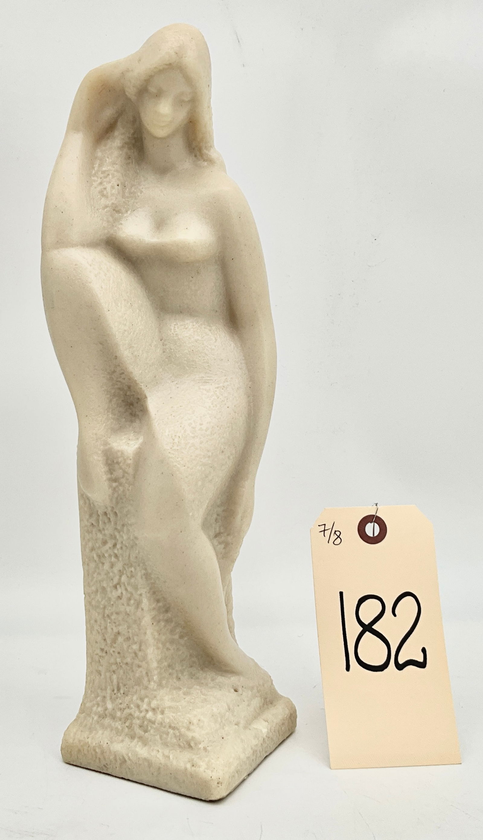 VINCENT GLINSKY SEMI NUDE MID CENTURY SCULPTURE ENTITLED "THE RIVER".: VINCENT GLINSKY SEMI NUDE MID CENTURY SCULPTURE ENTITLED "THE RIVER". MEASURES 3.5" X 13.5".